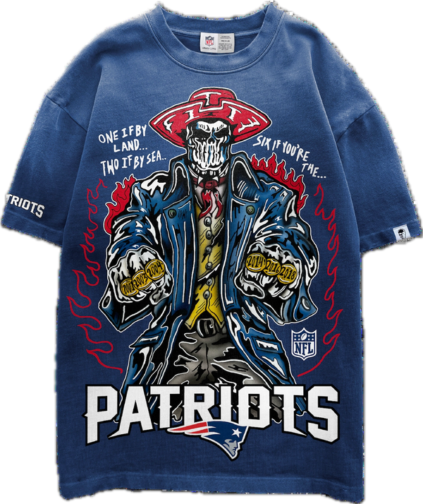 Warren Lotas Patriots 6 Rings Blue Tee