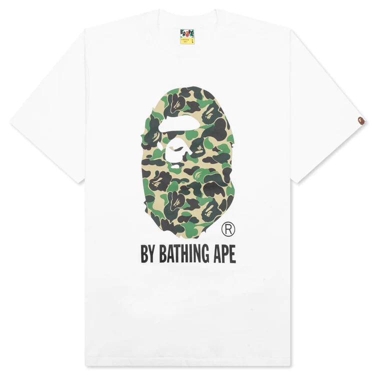 Bape By Bathing Ape Green ABC Camo White Tee