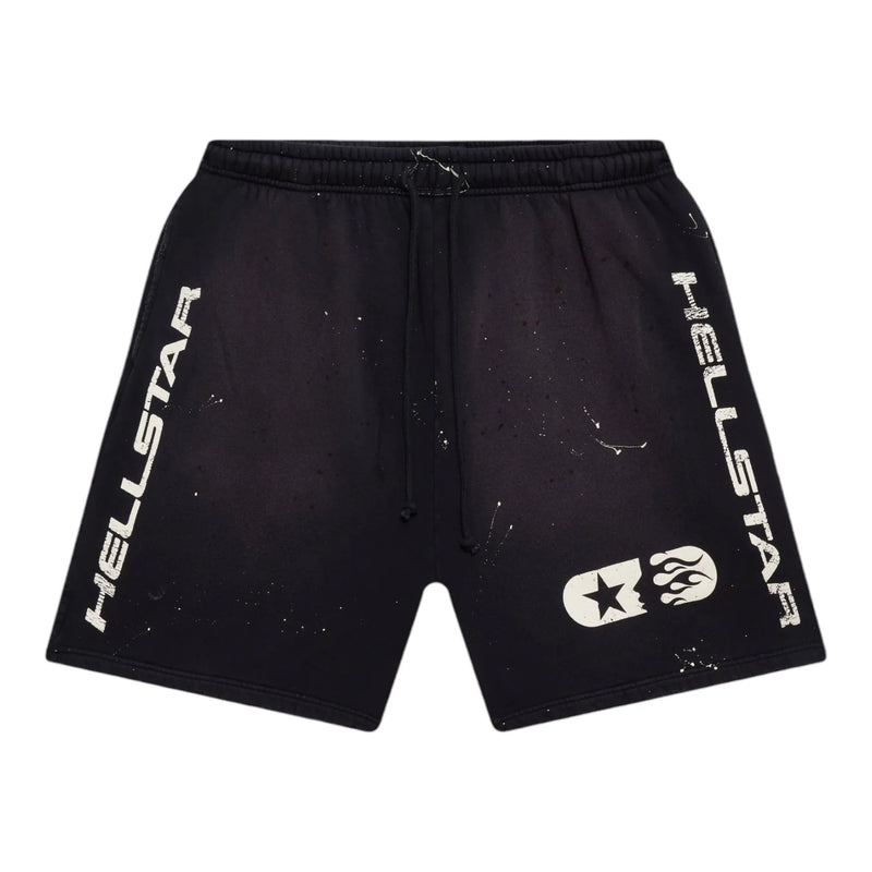 Hellstar Studios Paint Splatter Black Shorts