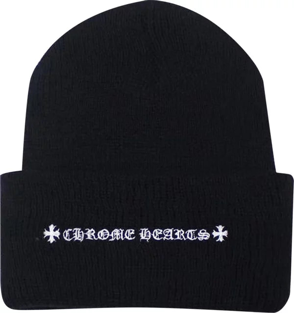 Chrome Hearts Logo Black Beanie