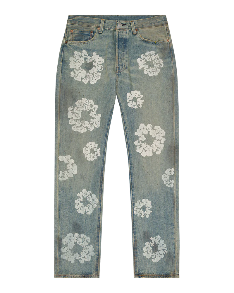 Denim Tears Cotton Wreath Dirty Light Wash Jeans