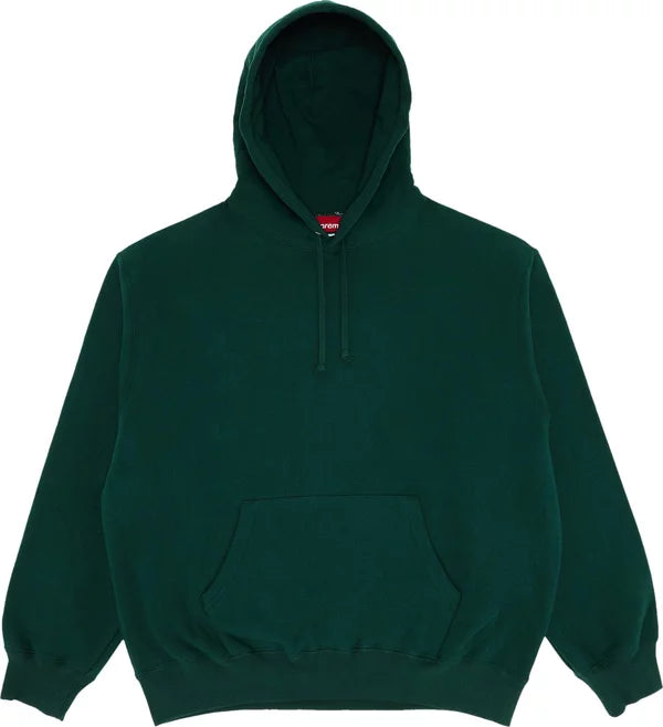 Supreme Satin Applique Dark Green Hooded Sweatshirt