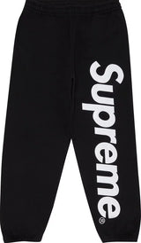 Supreme Satin Applique Black Sweatpants