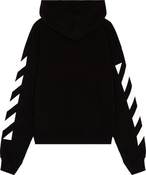 Off White Diag Helvetica Over Black Hoodie