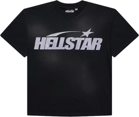 Hellstar Classic Logo Glitter Black Tee