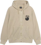 Stussy 8 Ball Khaki Zip Up