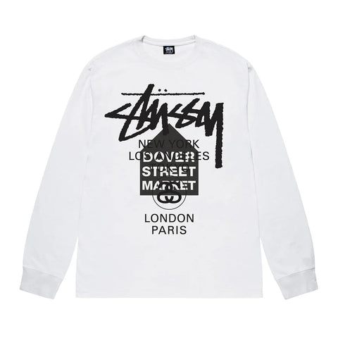 Stussy DSM New York White L/S Tee