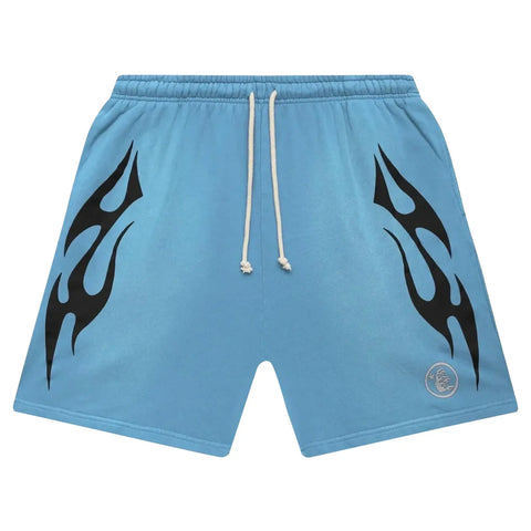 Hellstar Flame Light Blue Shorts