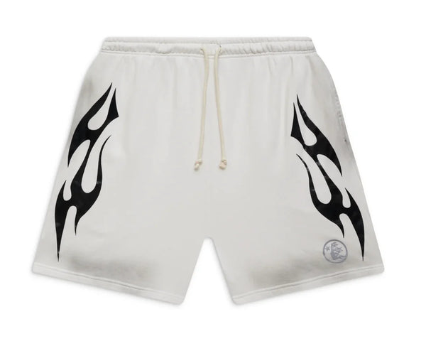 Hellstar Flame White Shorts