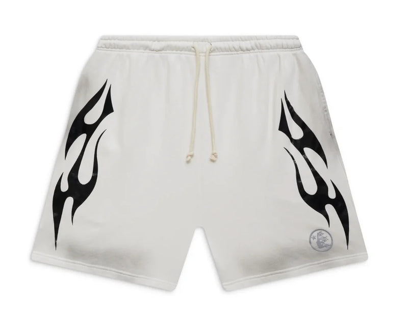 Hellstar Flame White Shorts