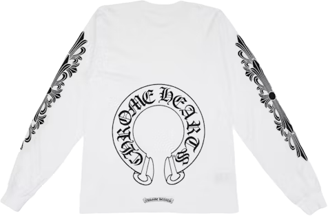 Chrome Hearts Horseshoe White L/S Tee