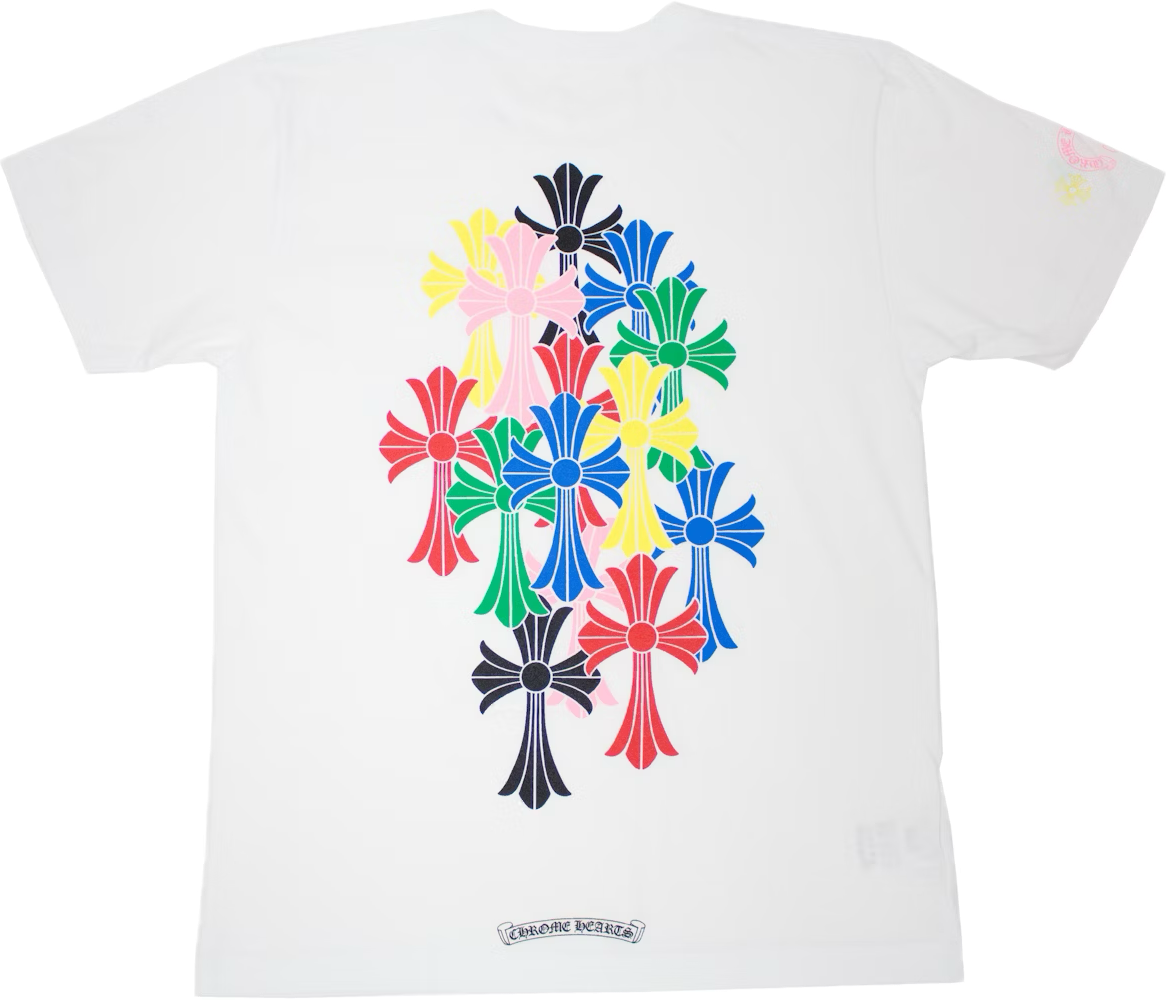 Chrome Hearts Multi Color Cross White Tee – Courtside Kicks