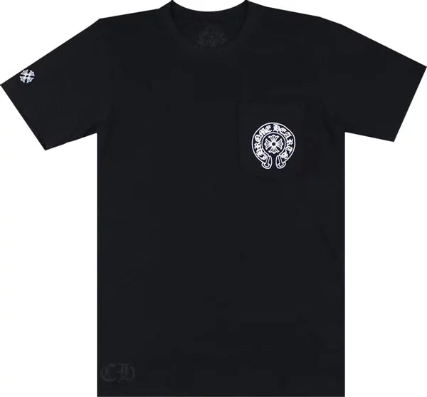 Chrome Hearts Multi Color Horseshoe Black Tee