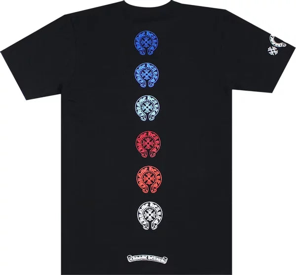 Chrome Hearts Multi Color Horseshoe Black Tee