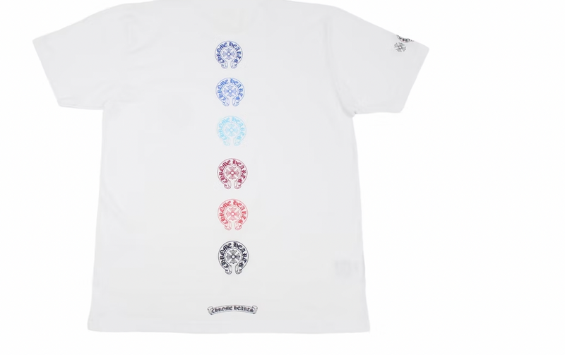 Chrome Hearts Multi Color Horseshoe White Tee