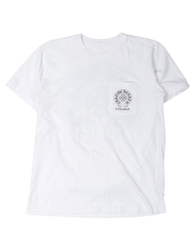 Chrome Hearts New York Horseshoe White Tee