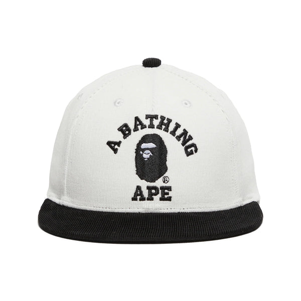 Bape Corduroy White College Hat