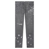 Purple P001 Grey Knee Slit Jeans