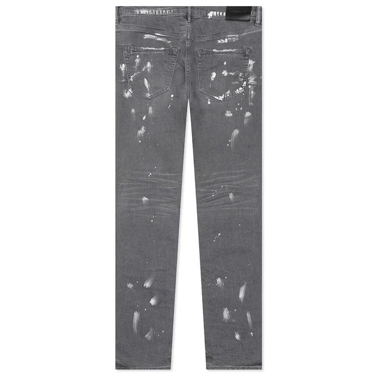 Purple P001 Grey Knee Slit Jeans