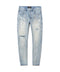 Purple P001 Light Indigo Paint Blowout Jeans