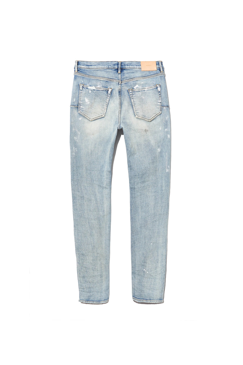 Purple P001 Light Indigo Paint Blowout Jeans