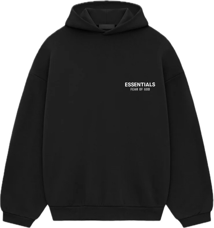 Essentials Black Fleece Hoodie