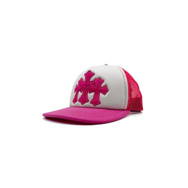 Chrome Hearts Pink Cross Pink Trucker Hat