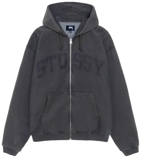 Stussy Faded Graphic Black Zip Up