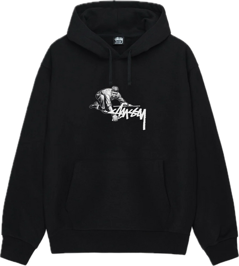 Stussy Worker Black Hoodie