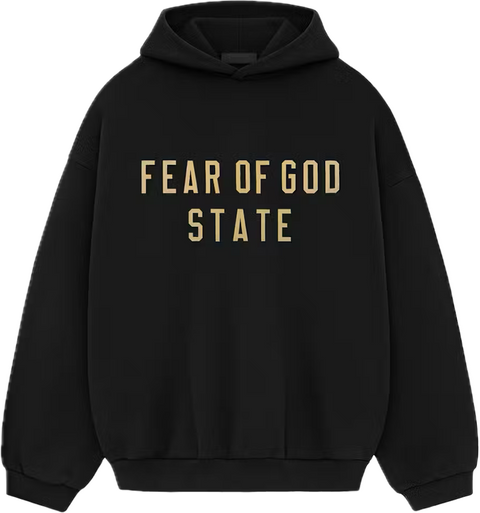 Essentials FW24 State Black Hoodie
