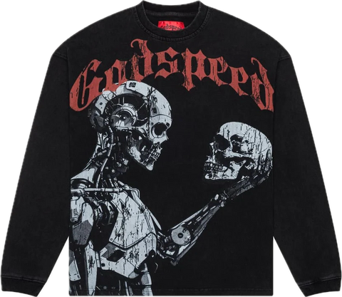 Godspeed Mankind vs AI Black L/S Tee