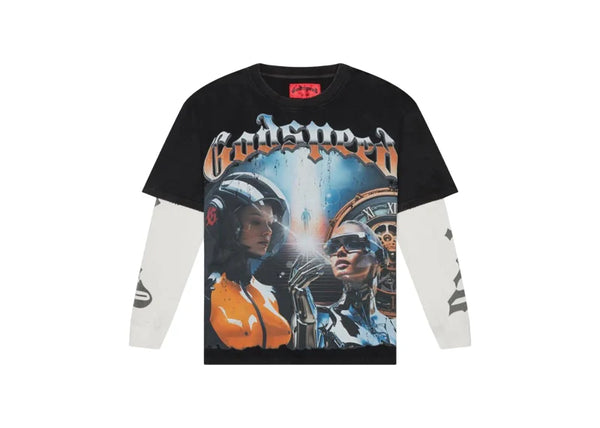 Godspeed Chosen One Layered Black L/S Tee