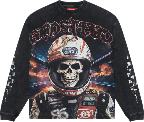 Godspeed Racer Goldie Black L/S Tee