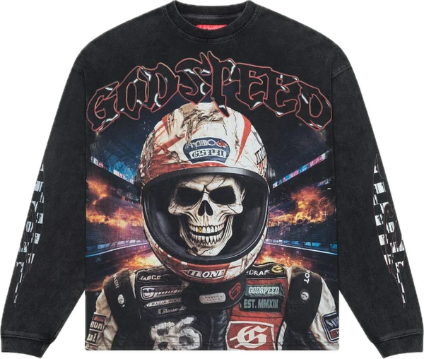 Godspeed Racer Goldie Black L/S Tee