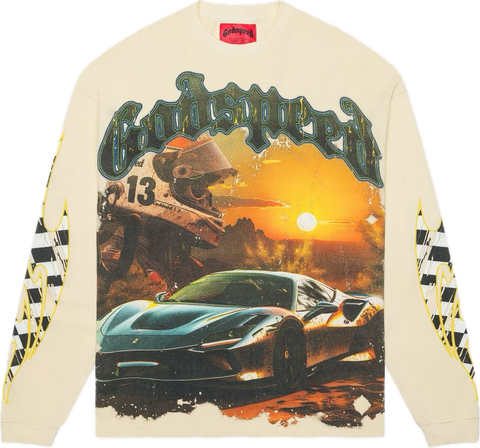 Godspeed Sunset Drift Bone L/S Tee