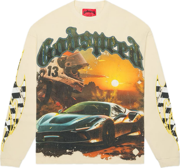 Godspeed Sunset Drift Bone L/S Tee