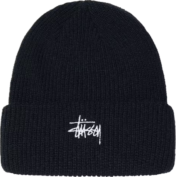 Stussy Cuff Black Beanie