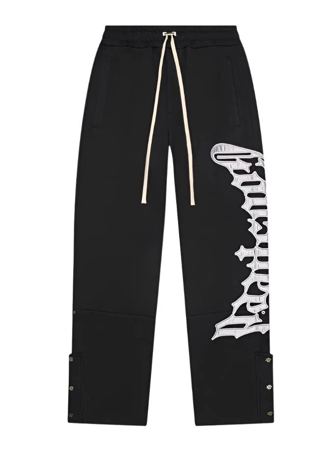 Godspeed OG Logo V2 Black/Silver Satin Sweatpants