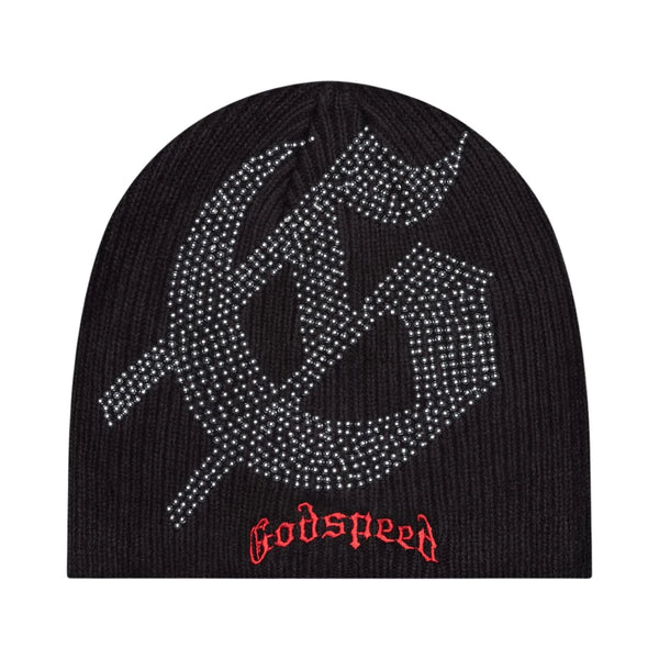 Godspeed Red/Black Studded Beanie