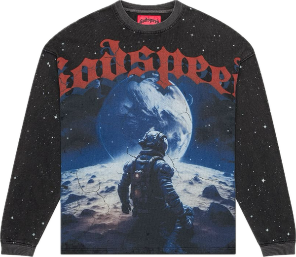 Godspeed No Looking Back Black L/S Tee