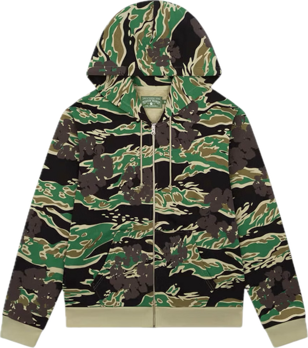 Denim Tears Green Camo Cotton Wreath Zip Up