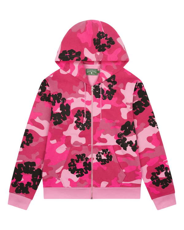 Denim Tears Pink Camo Cotton Wreath Zip Up