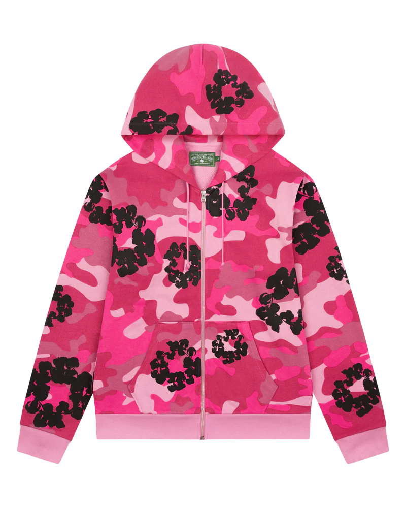 Denim Tears Pink Camo Cotton Wreath Zip Up