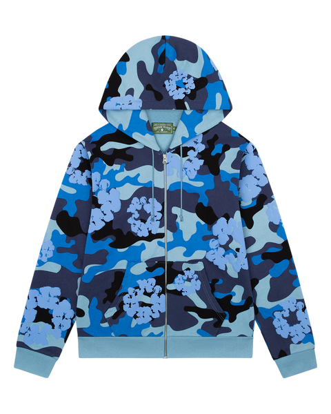 Denim Tears Blue Camo Cotton Wreath Zip Up