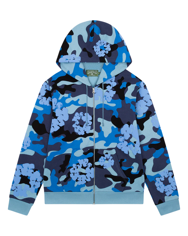 Denim Tears Blue Camo Cotton Wreath Zip Up