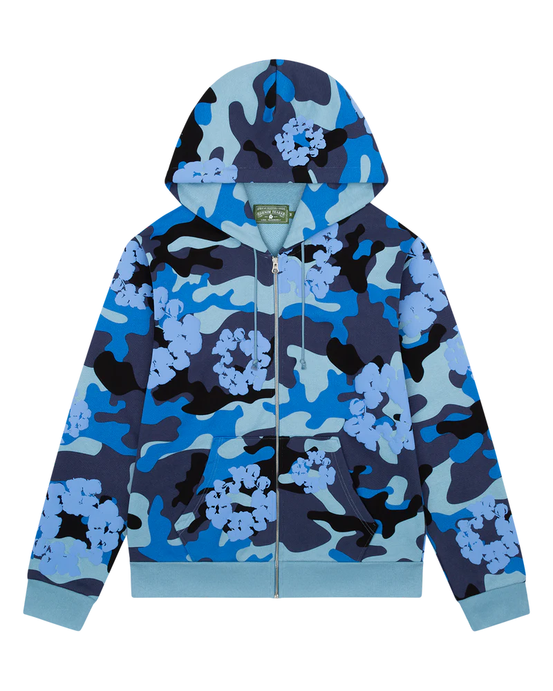 Denim Tears Blue Camo Cotton Wreath Zip Up