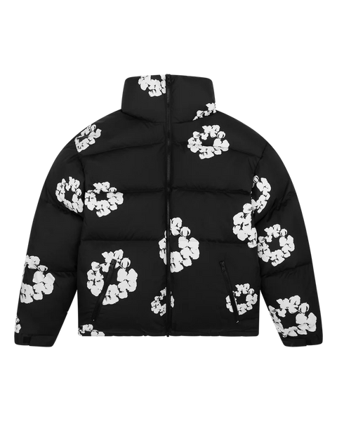 Denim Tears Cotton Wreath Black Puffer Jacket