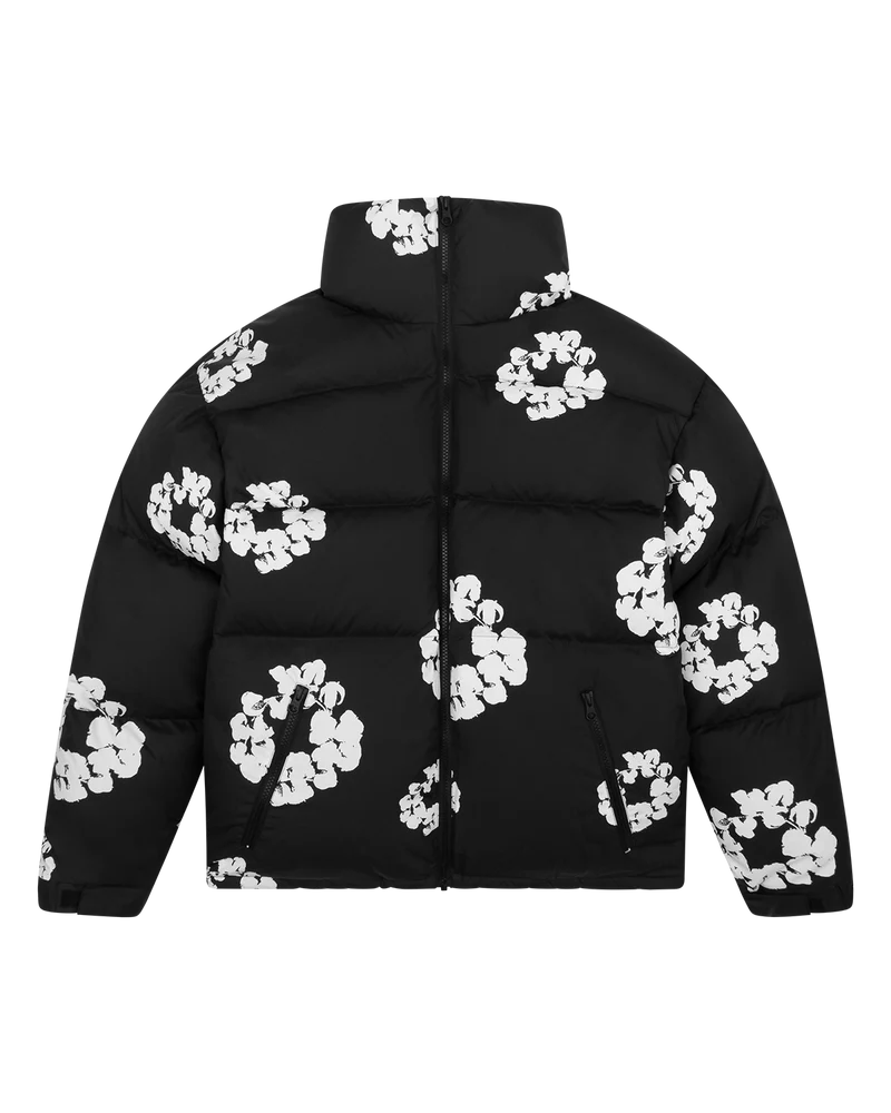 Denim Tears Cotton Wreath Black Puffer Jacket