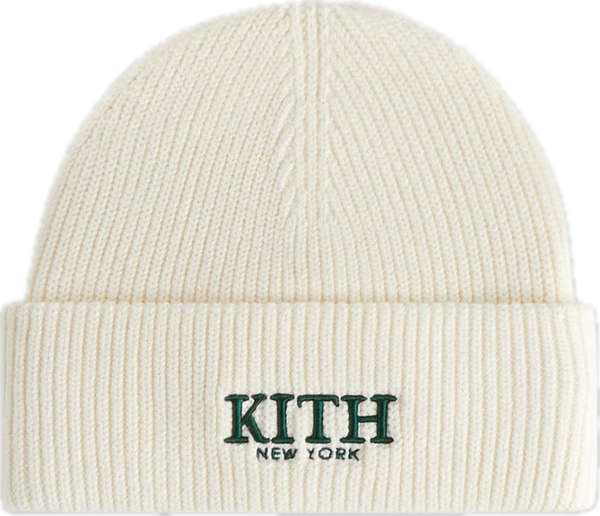 Kith New York Cream/Green Beanie