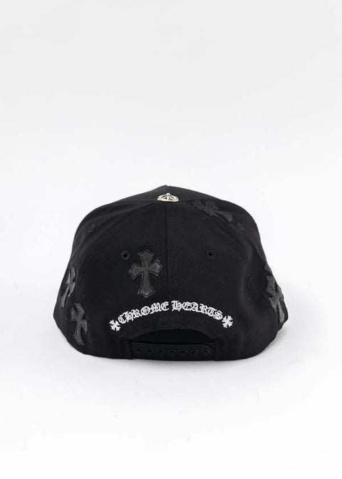 Chrome Hearts CH Black Leather Patch Black/Grey Trucker